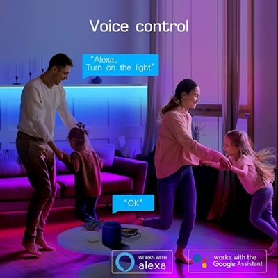 1m 3ft RGB Bendable Led Strip Lights , Flexiable WiFi LED Light Strips