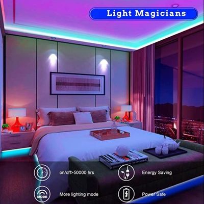 Music Sync Voice Control LED Strip Lights Color Changing Timing App Controlled