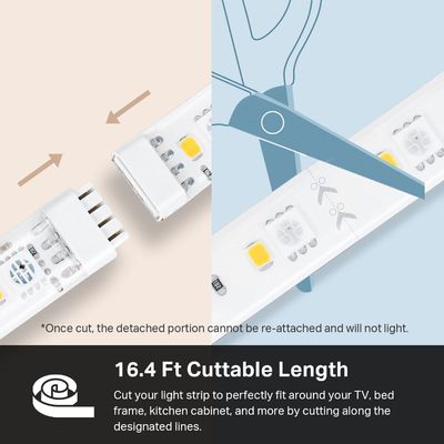 Flexible Gradient Light Strip 5m 10m 10W Extendable Full Color Light Strip