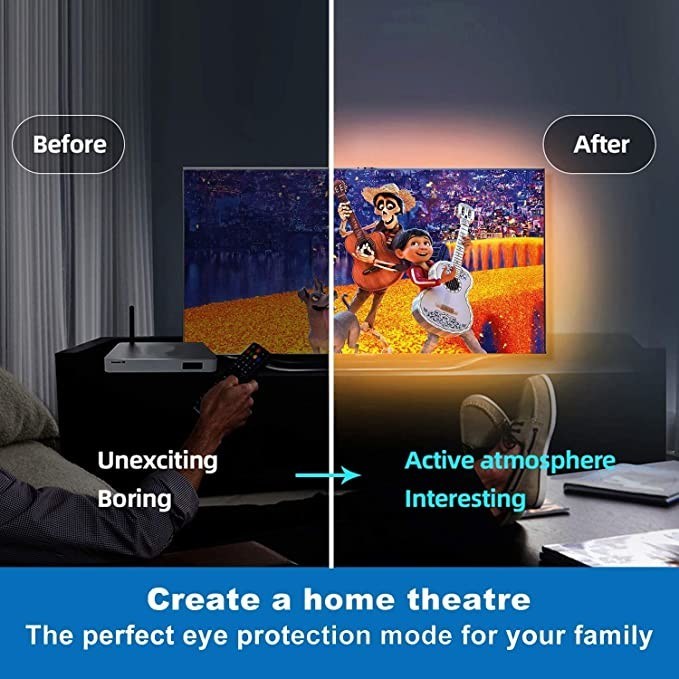 DC 24V Smart LED Strip Lights Remote Color Changing For Room Kitchen Bedroom Decoration
