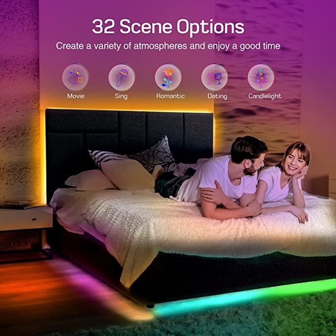 2m rgb led flexible strip RF Bluetooth RGB LED Strip Lights Changable 30W