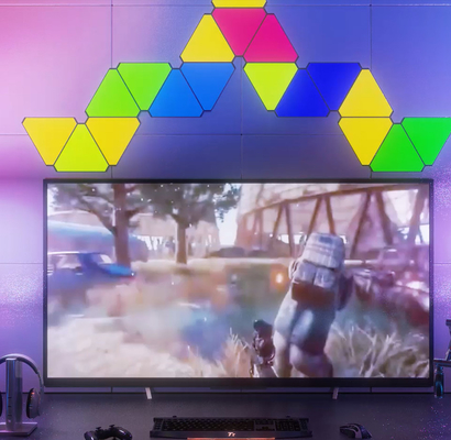 calidad Las luces LED mágicas RGB inteligente del triángulo tocan la luz cambiante del color del triángulo del sentido DIY fábrica